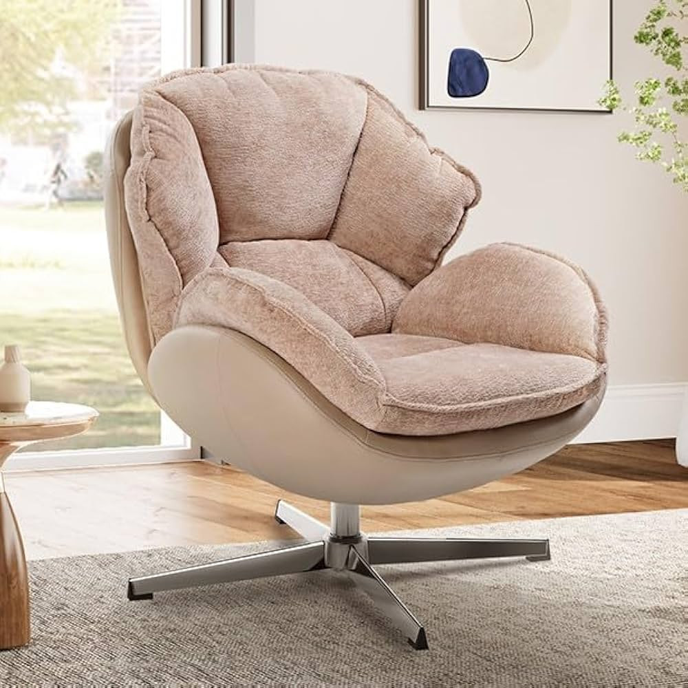 EUREKA ERGONOMIC Swivel Accent Chair, Single Sofa Chair with Arms, Comfy Lounge Chair Armchair wi... | Amazon (US)