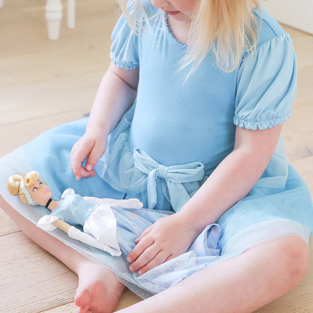 Disney Princess Blue Girl Toddler Tulle Dress | Cinderella | Posh Peanut