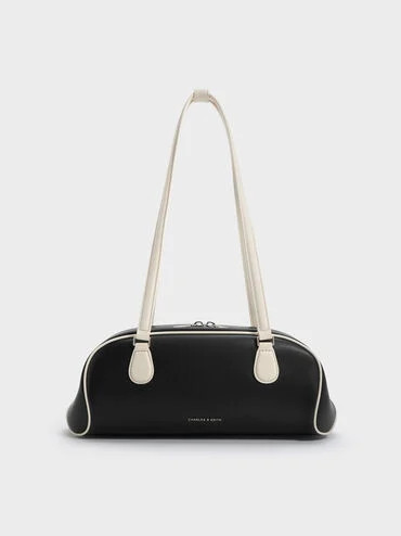 Nelly Two-Tone Elongated Shoulder Bag
    
         - Multi | Charles & Keith US