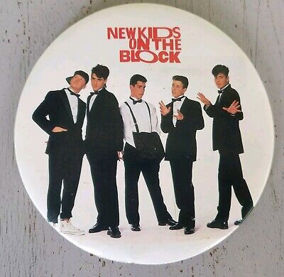 Vintage New Kids on the Block 6" Oversized Pin Large Button NKOTB 1989 Full Band  | eBay | eBay US