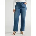 Sofia Jeans Women's Eden Slim Straight Super High Rise Jeans, 29.5" Inseam, Sizes 14W-28W | Walmart (US)