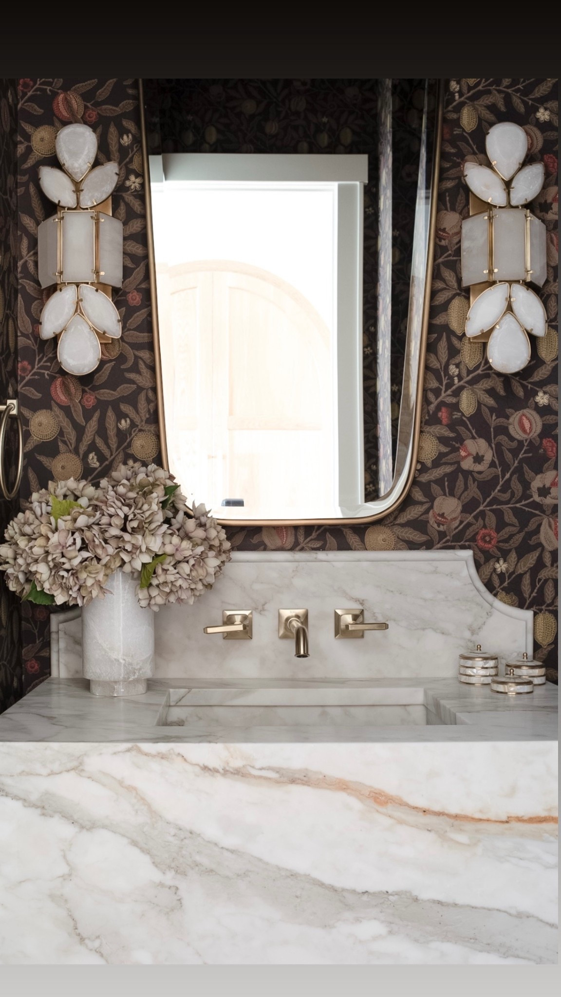 The prettiest jeweled sconces complete this powder bathroom🤎 They come in other finishes too!

#LTKStyleTip #LTKSeasonal #LTKHome