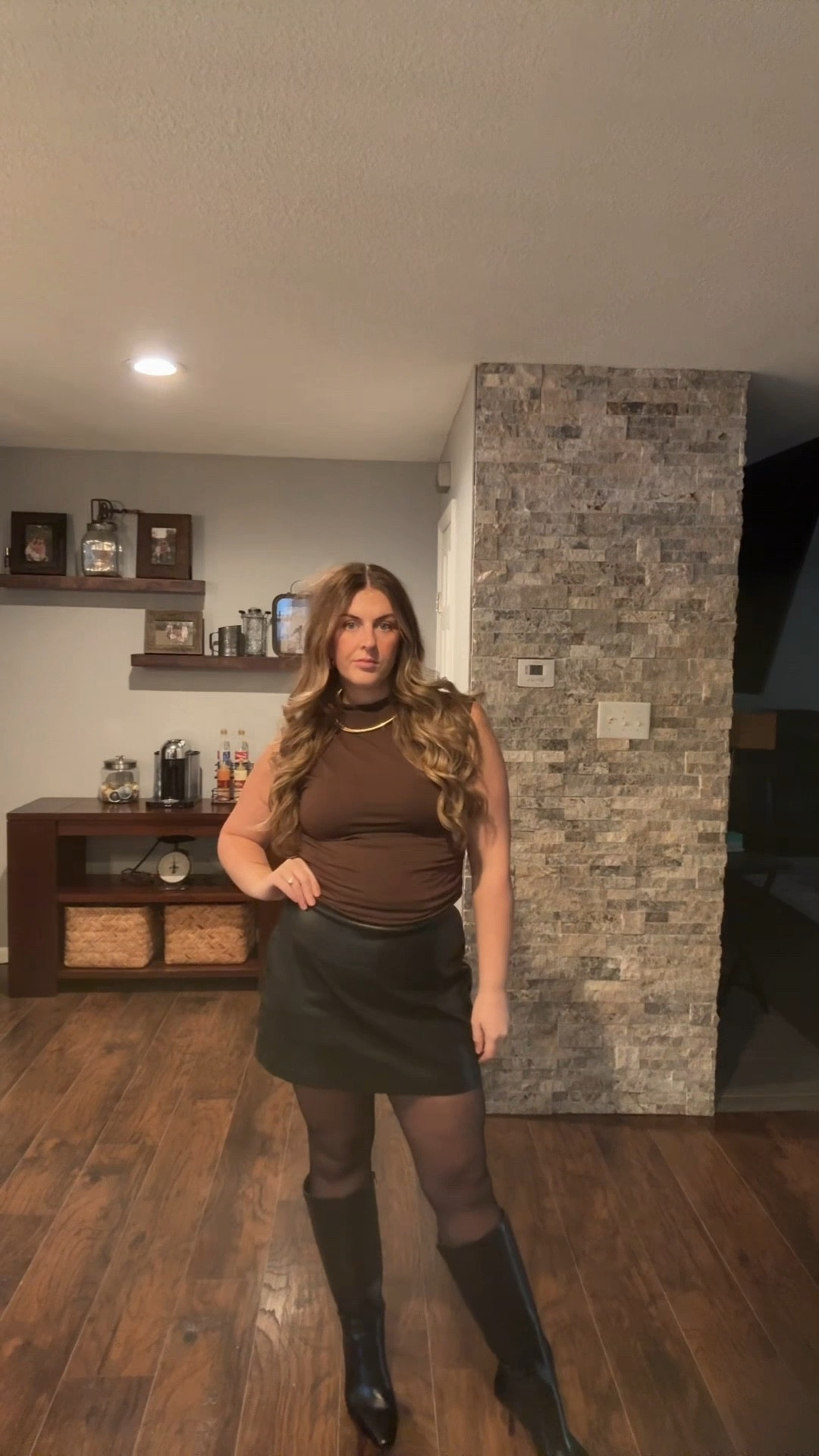 Date night  OOTD🍷 

Abercrombie & Amazon

Top: Large 
Skirt: Large 
Panty hose: Large 
Coat: Small 
Boots: 8.5 wide calf 



#LTKootd #LTKBeauty #LTKMidsize