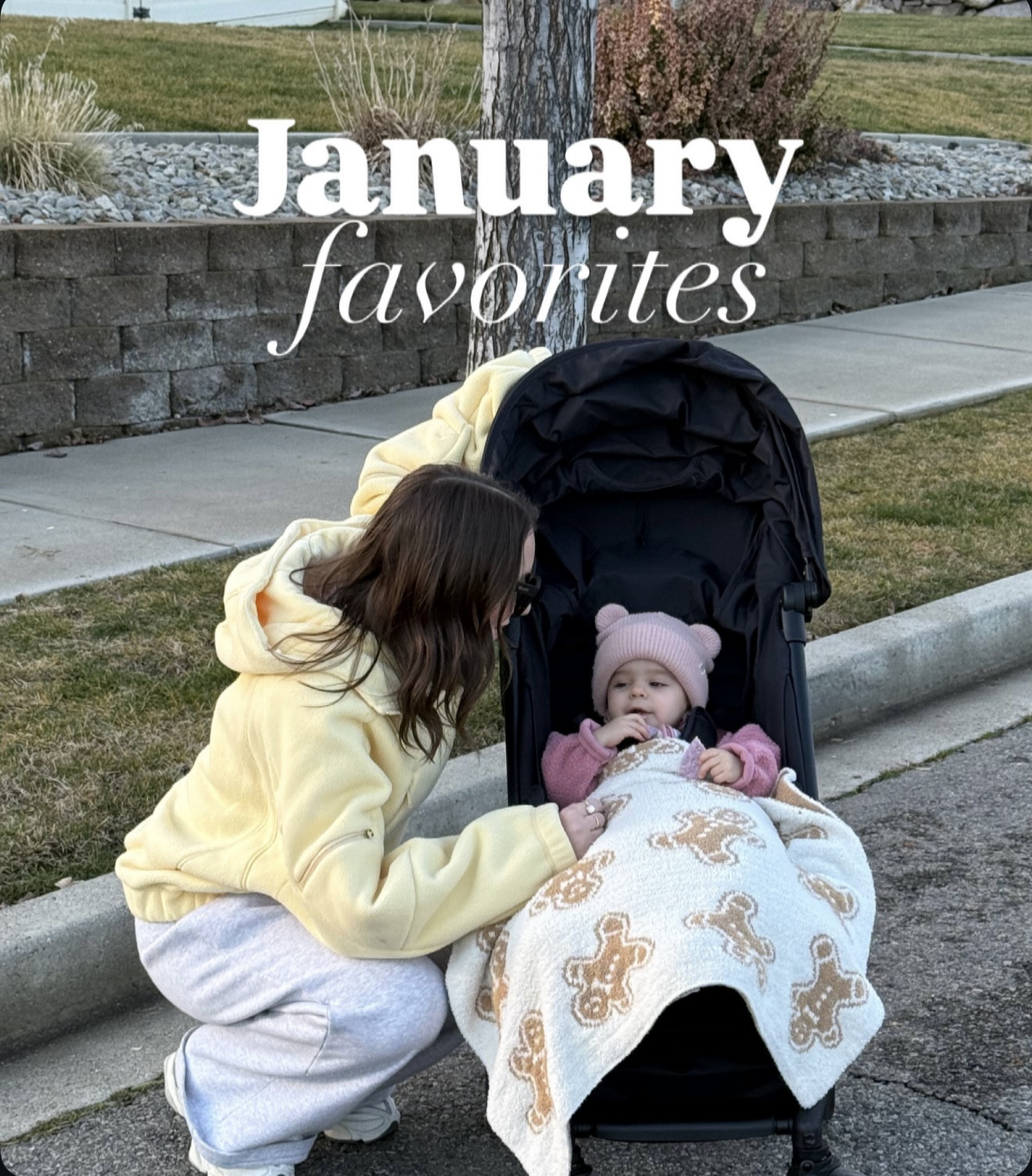 Things I loved last month! 

January favorites | top sellers | yellow fleece | striped set | Byoma lip gloss | baby winter gear | 