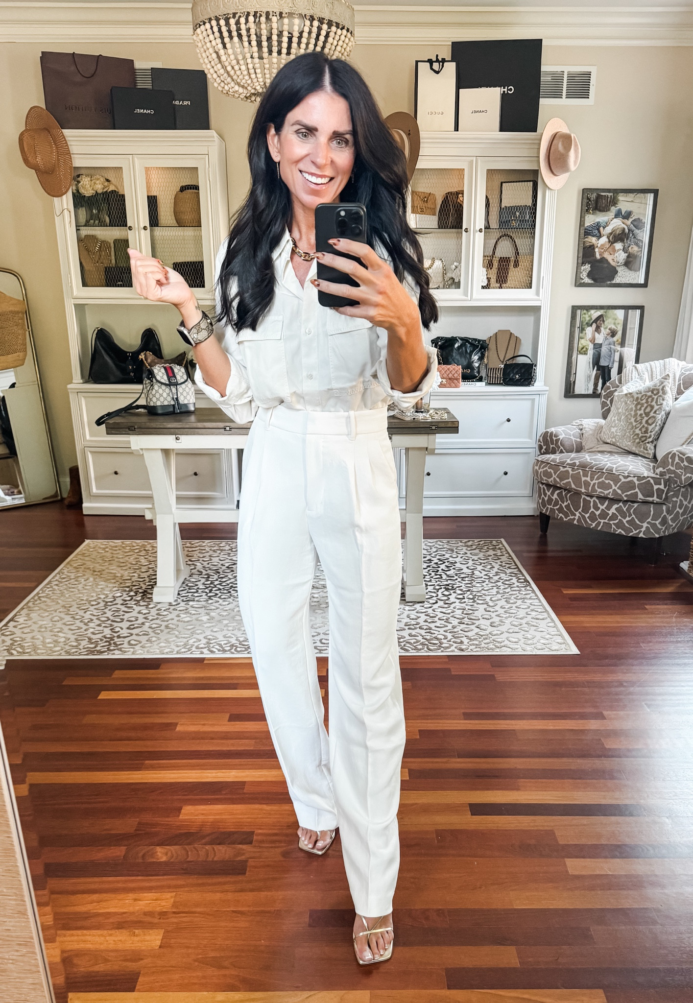 Small top
4 tall pant 

#LTKStyleTip #LTKFindsUnder100 #LTKWorkwear