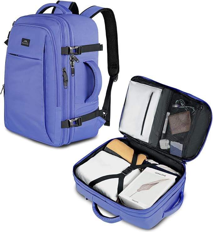 MATEIN Travel Backpack for Women, 50L Carry on Backpack with Wet Bag Expandable Flight Approved L... | Amazon (US)