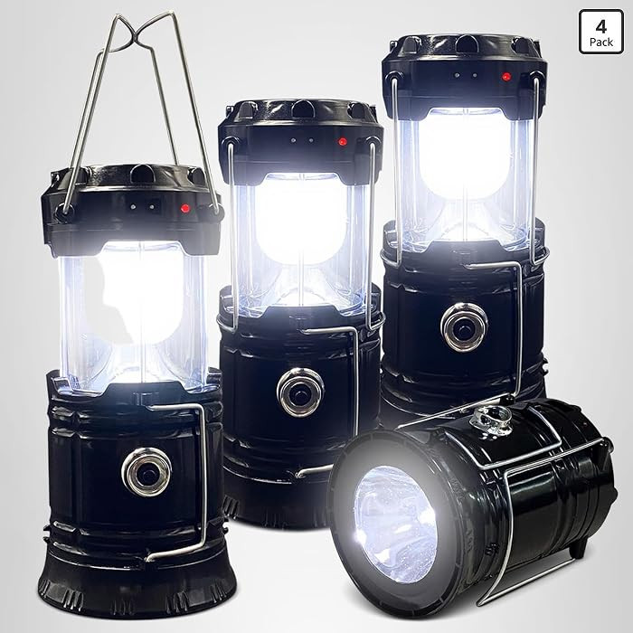 Collapsible Portable LED Camping Lantern XTAUTO Lightweight Waterproof Solar USB Rechargeable LED... | Amazon (US)