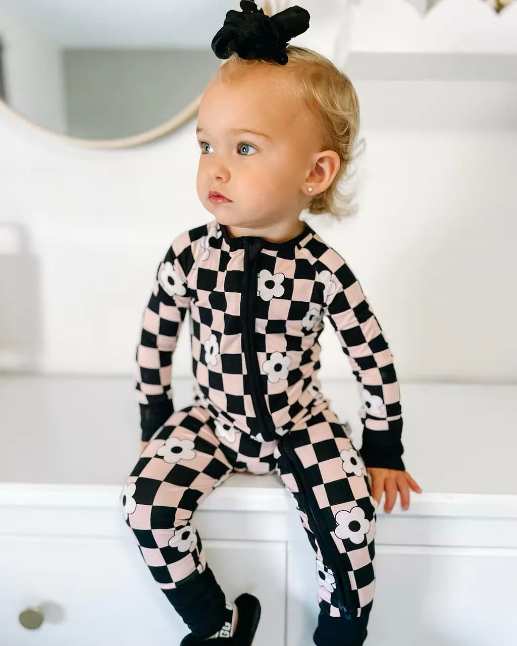 RETRO DAISY CHECKS DREAM ROMPER | Dream Big Little Co.