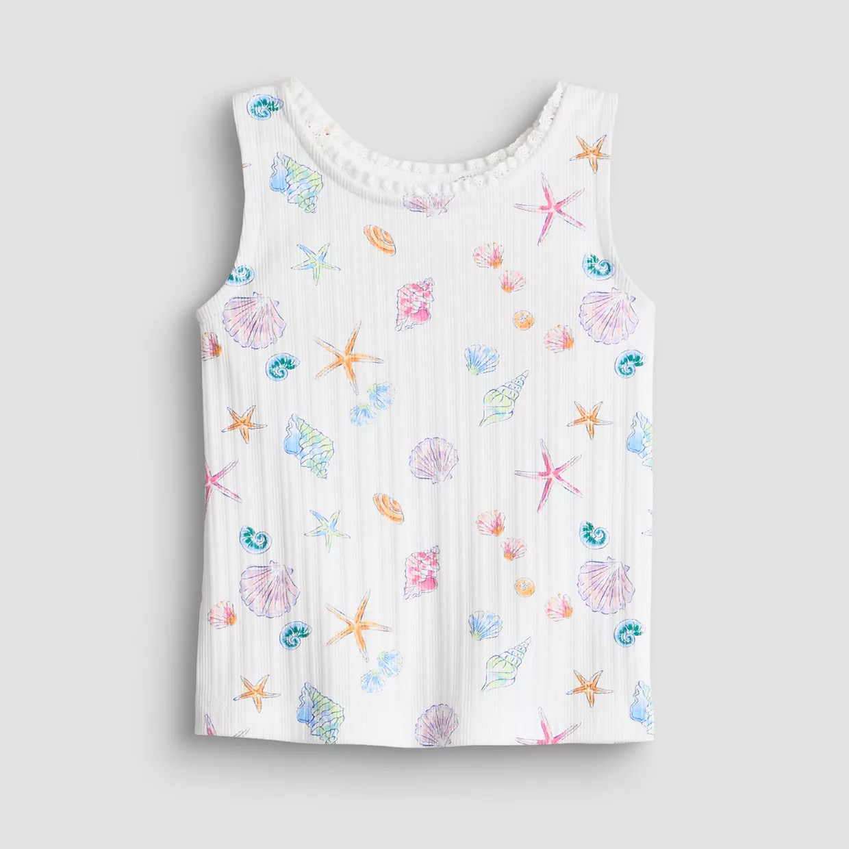 Baby & Toddler Girl Jumping Beans\u00ae Crochet Trim Tank Top | Kohl's
