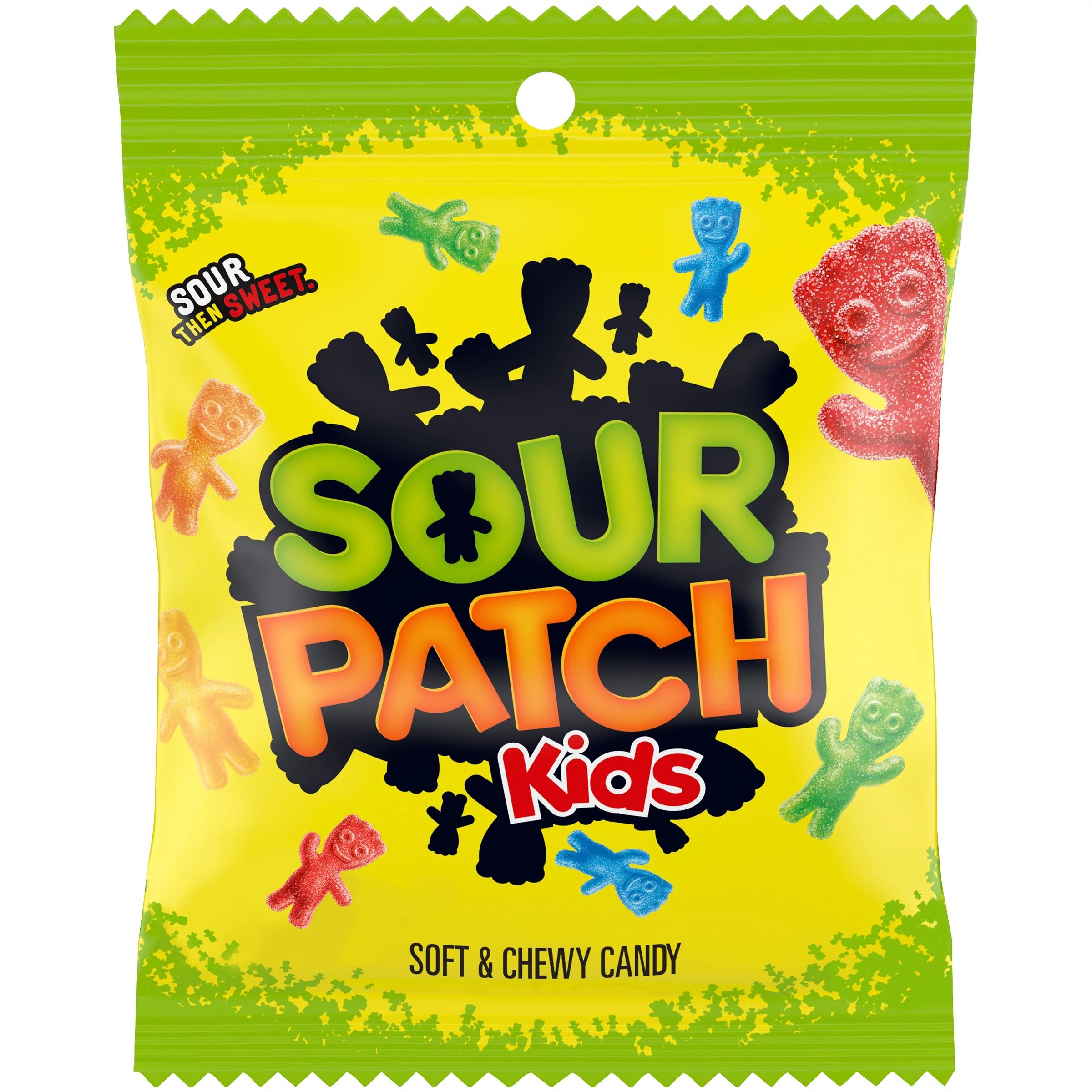 SOUR PATCH KIDS Soft & Chewy Candy, Halloween Candy, 3.6 oz Peg Bag | Walmart (US)