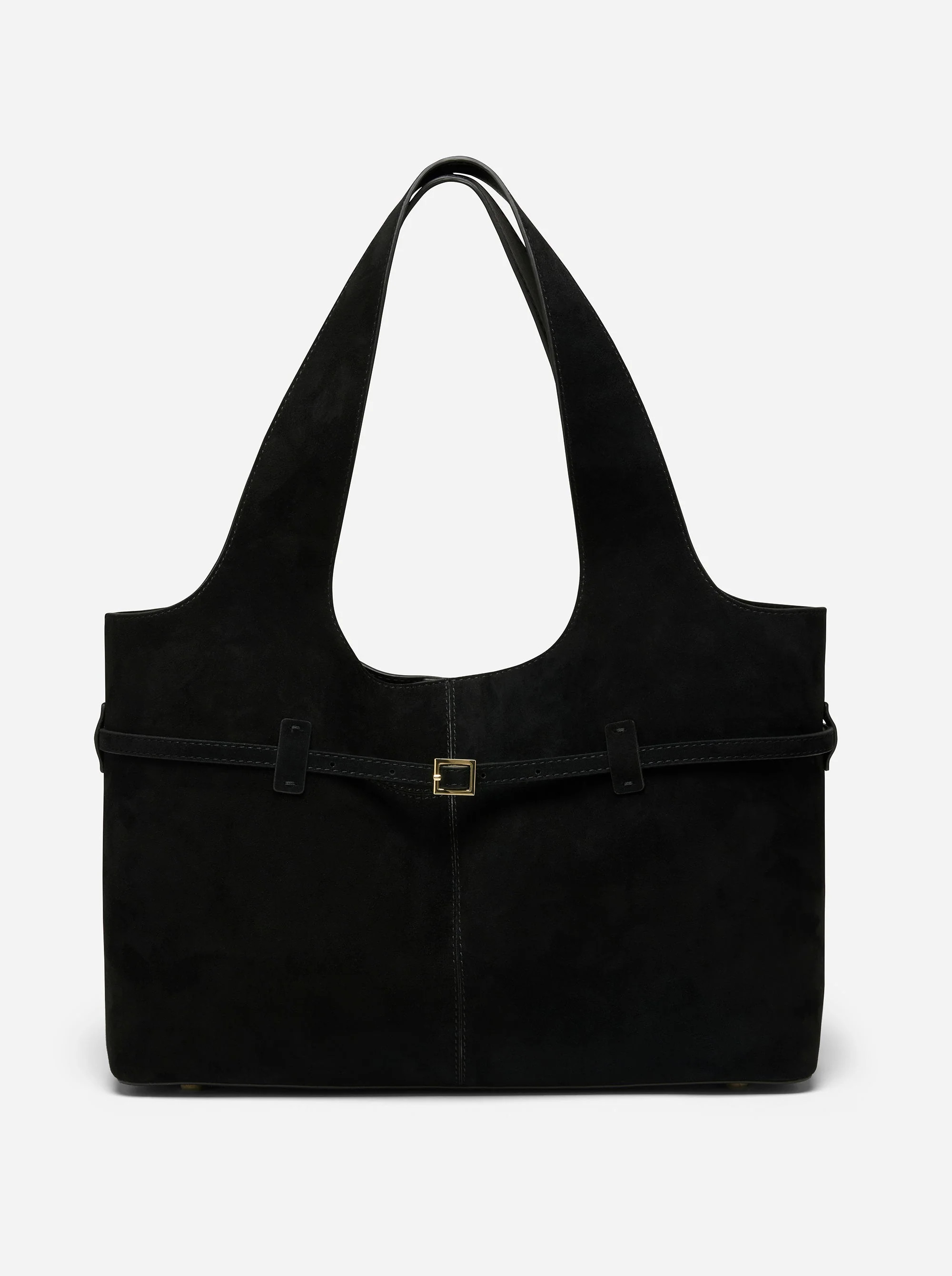 Cambon Cabas Black Suede | Manu Atelier