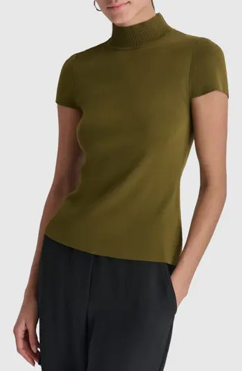 DKNY Short Sleeve Mock Neck Knit Top | Nordstrom | Nordstrom