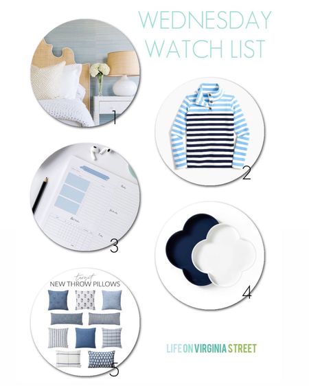 This week’s Wednesday Watch List includes a cute striped pullover, the best desk calendar to get organized in the new year, clover shaped trays currently on major sale, and some cute new blue and block print pillows from Target! Get all the details here: https://lifeonvirginiastreet.com/wednesday-watch-list-395/.
.
#ltkhome #ltksalealert #ltkunder50 #ltkunder100 #ltkstyletip #ltkseasonal #ltkgiftguide #ltkworkwear #ltkfind

#LTKsalealert #LTKSeasonal #LTKhome