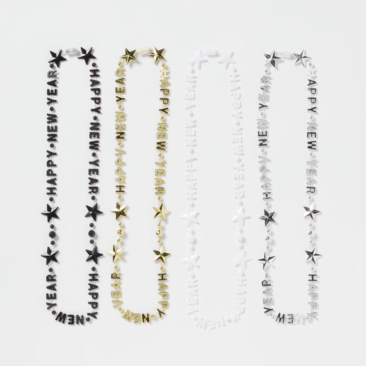 4ct New Year's Eve Colorful Beads - Spritz™ | Target