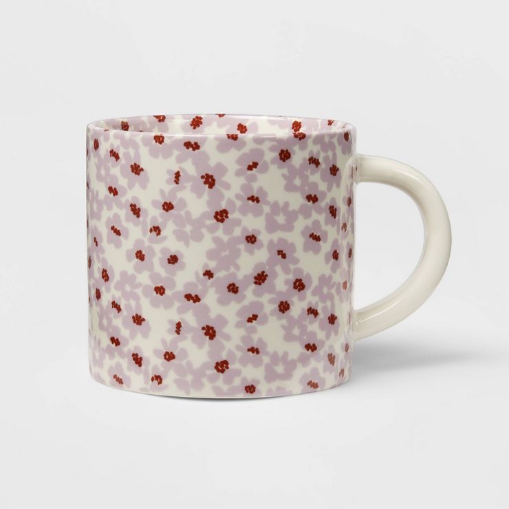16oz Drinkware Mug Lavender Floral White - Room Essentials™ | Target