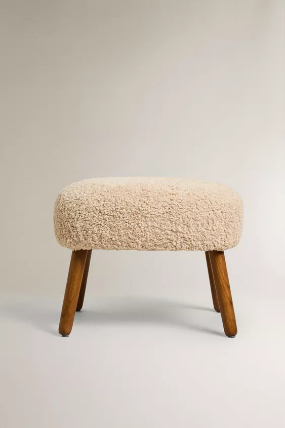 TERRYCLOTH FOOTREST STOOL | Zara US