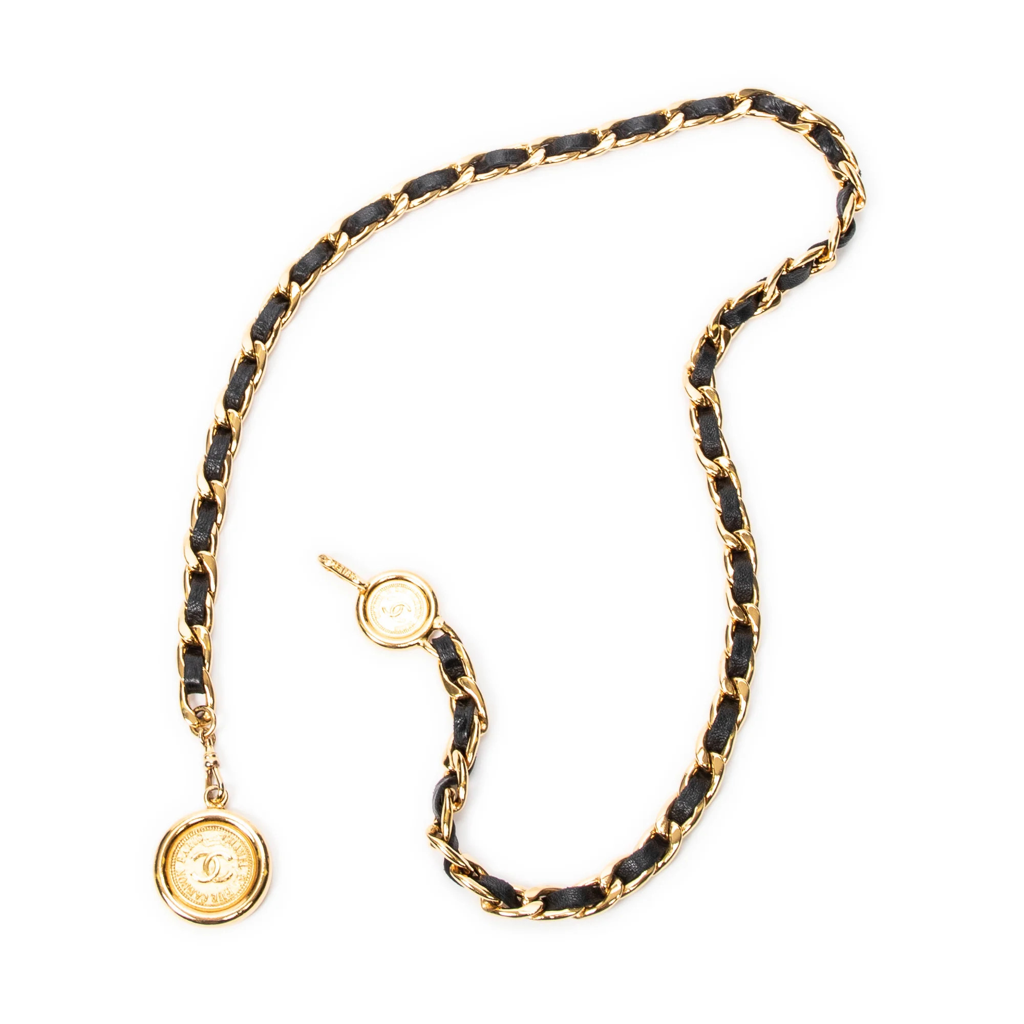 CC Leather Medal Chain Belt | Shop Simon