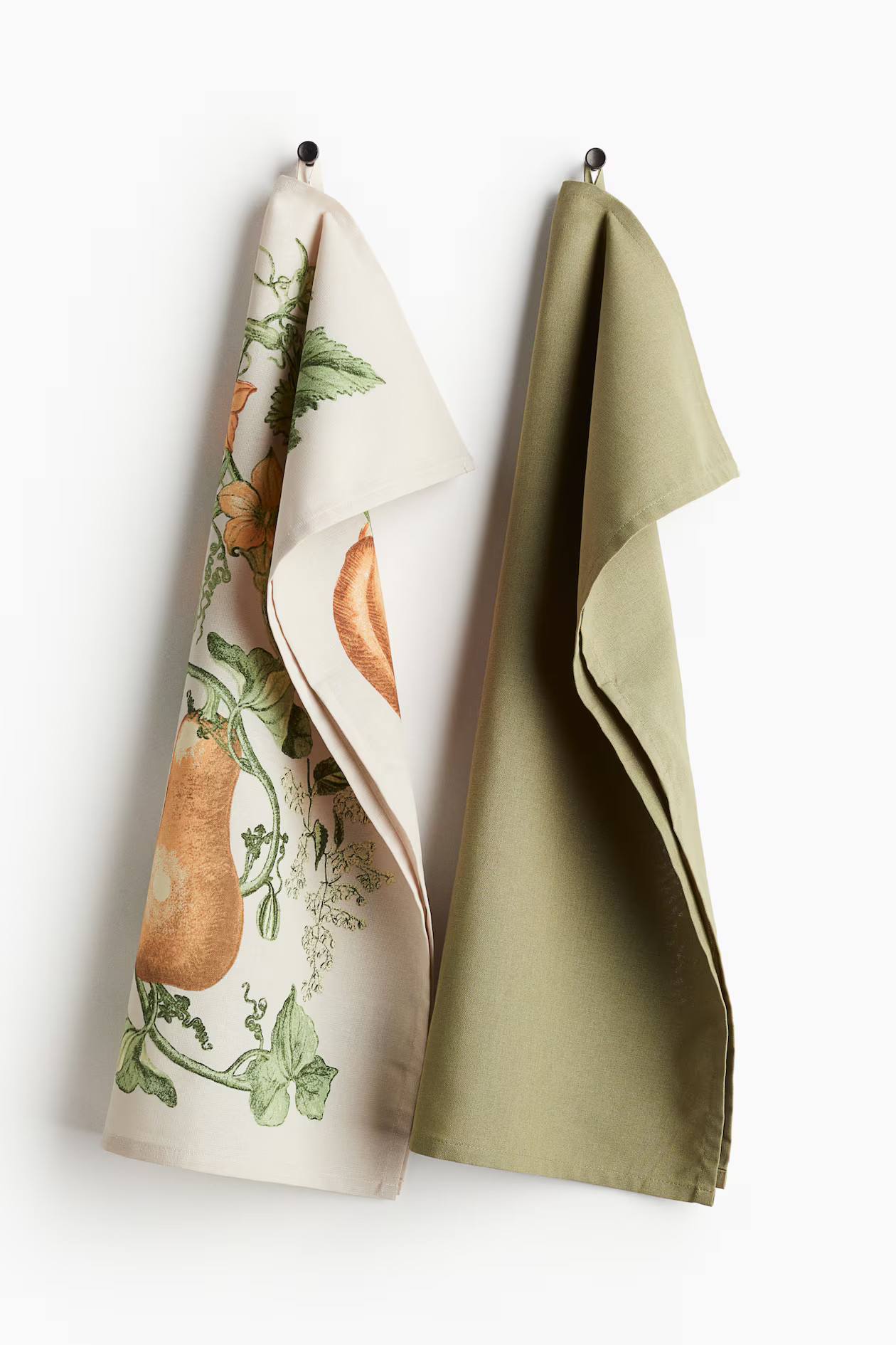 2-pack Tea Towels - Orange/pumpkins - Home All | H&M US | H&M (US + CA)