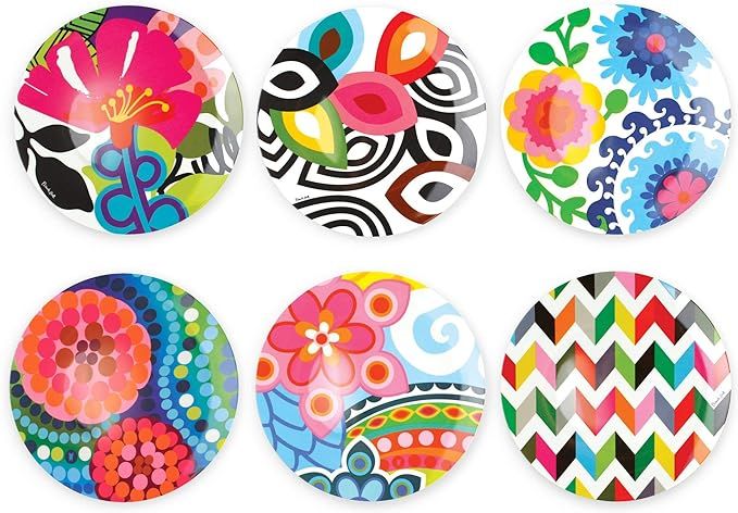 French Bull Assorted Plates-6 Piece Set-Melamine Dinnerware, Serving, Party, Platter, Dish, 11" D... | Amazon (US)