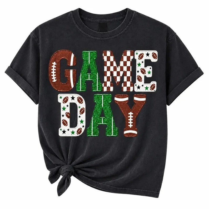 Game Day Graphic Tee | Different Patterns| | Etsy (Global)