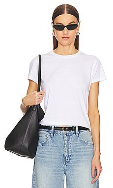 FRAME Baby Tee in White from Revolve.com | Revolve Clothing (Global)