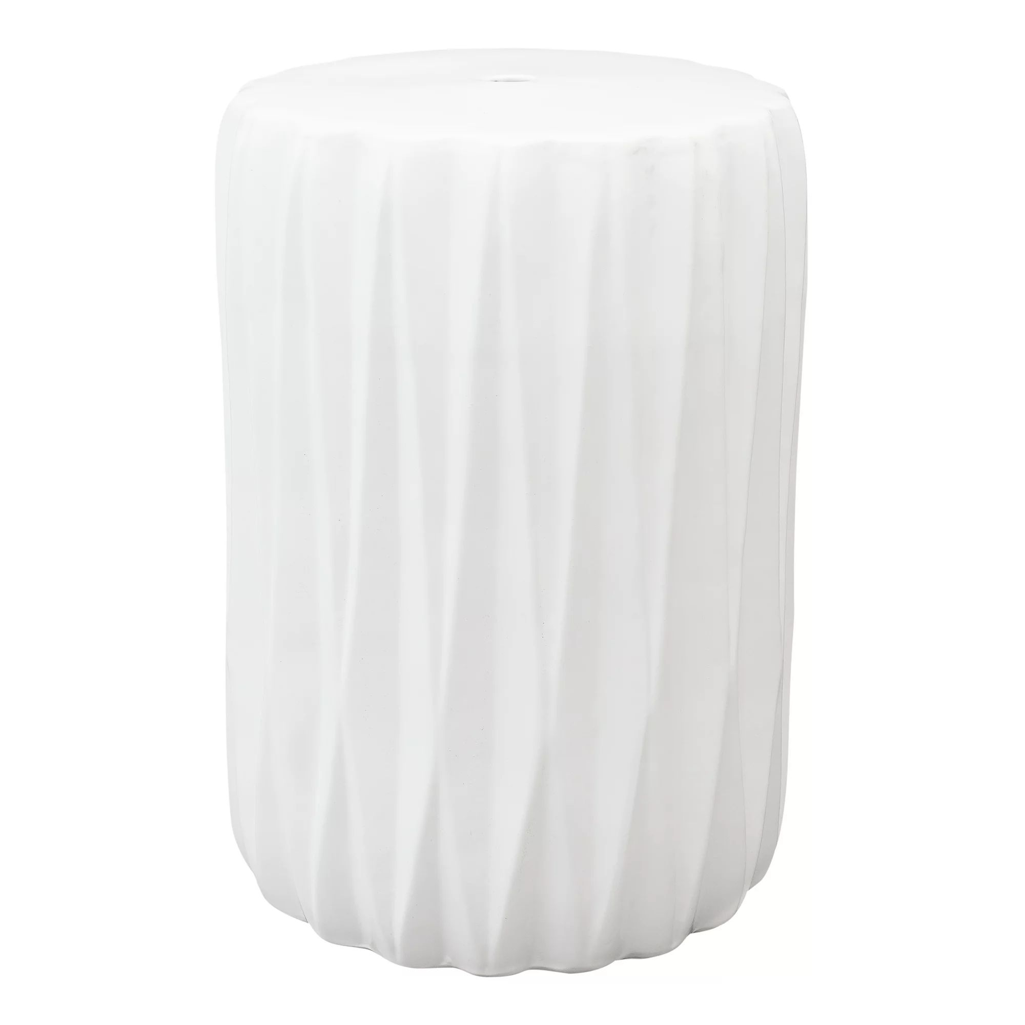 Better Homes & Gardens White Textured Ceramic Garden Stool, 17" | Walmart (US)