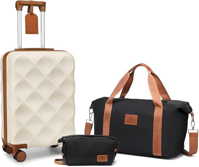 Somago Carry On Luggage 20 Inch airline approved Hardside Spinner Wheels Lightweight Suitcase Lug... | Amazon (US)