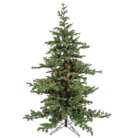 HGTV Cozy Winter Lighted Artificial Cedar Christmas Tree with Realistic Needles | Wayfair North America