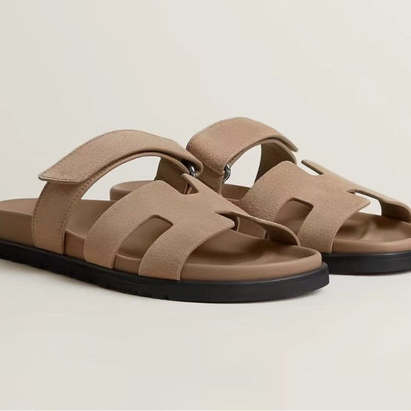 Size 38.5EU NIB HERMÈS Beige Sable Suede Women’s Chypre Sandals | Poshmark