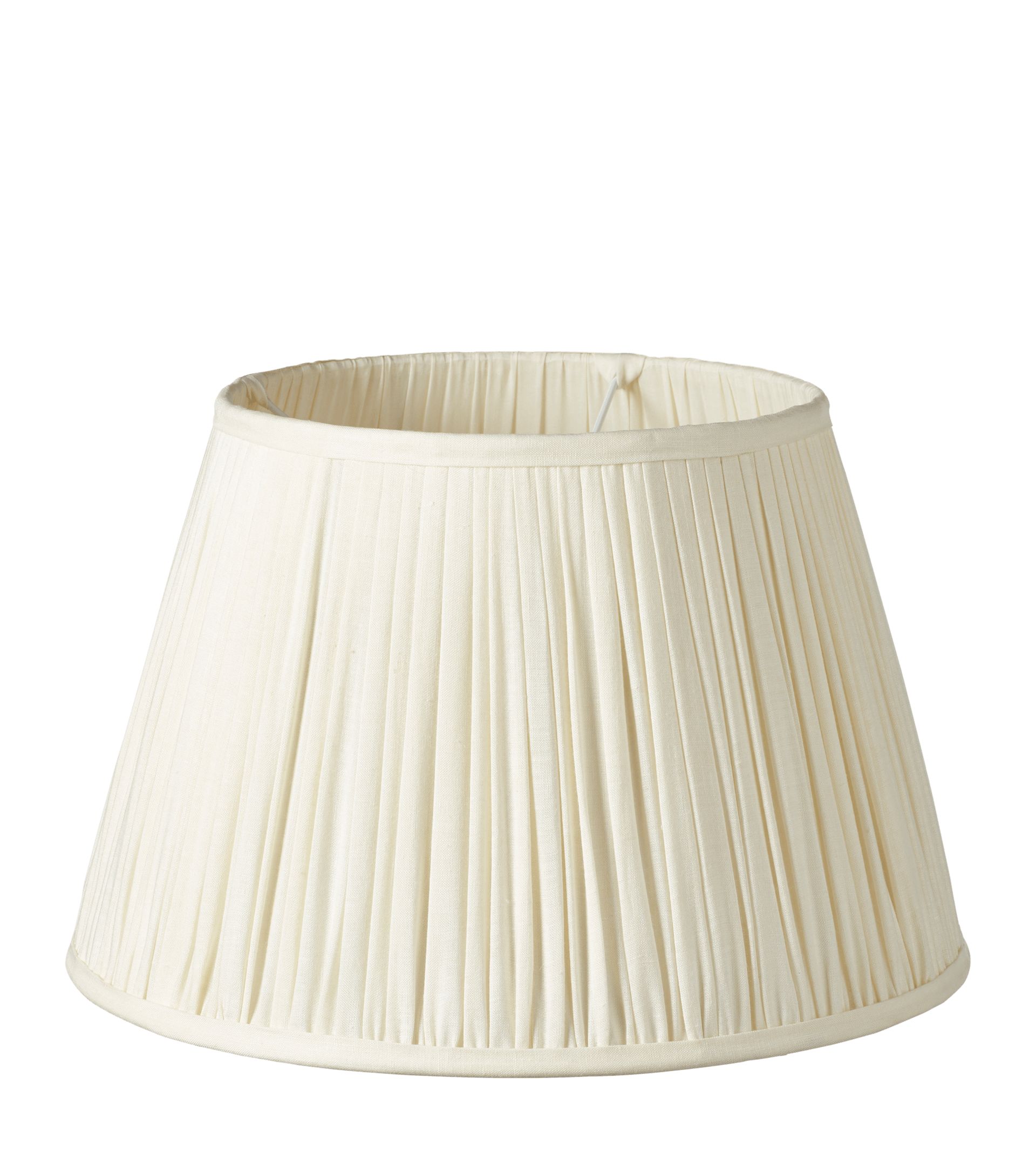 16in Pleated Linen Lampshade - Ecru | OKA US