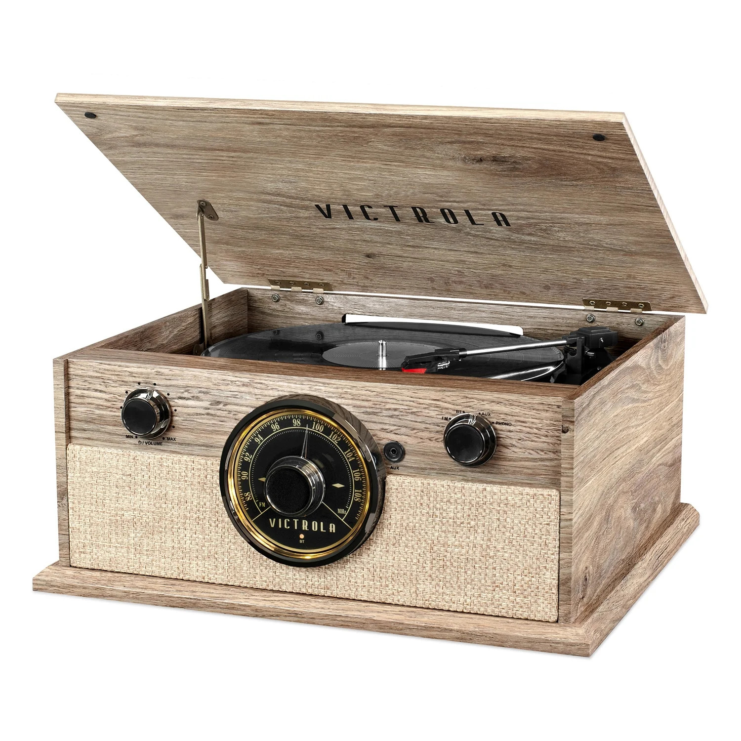 Victrola 4-in-1 Cambridge Farmhouse Modern Bluetooth Turntable with FM Radio | Walmart (US)