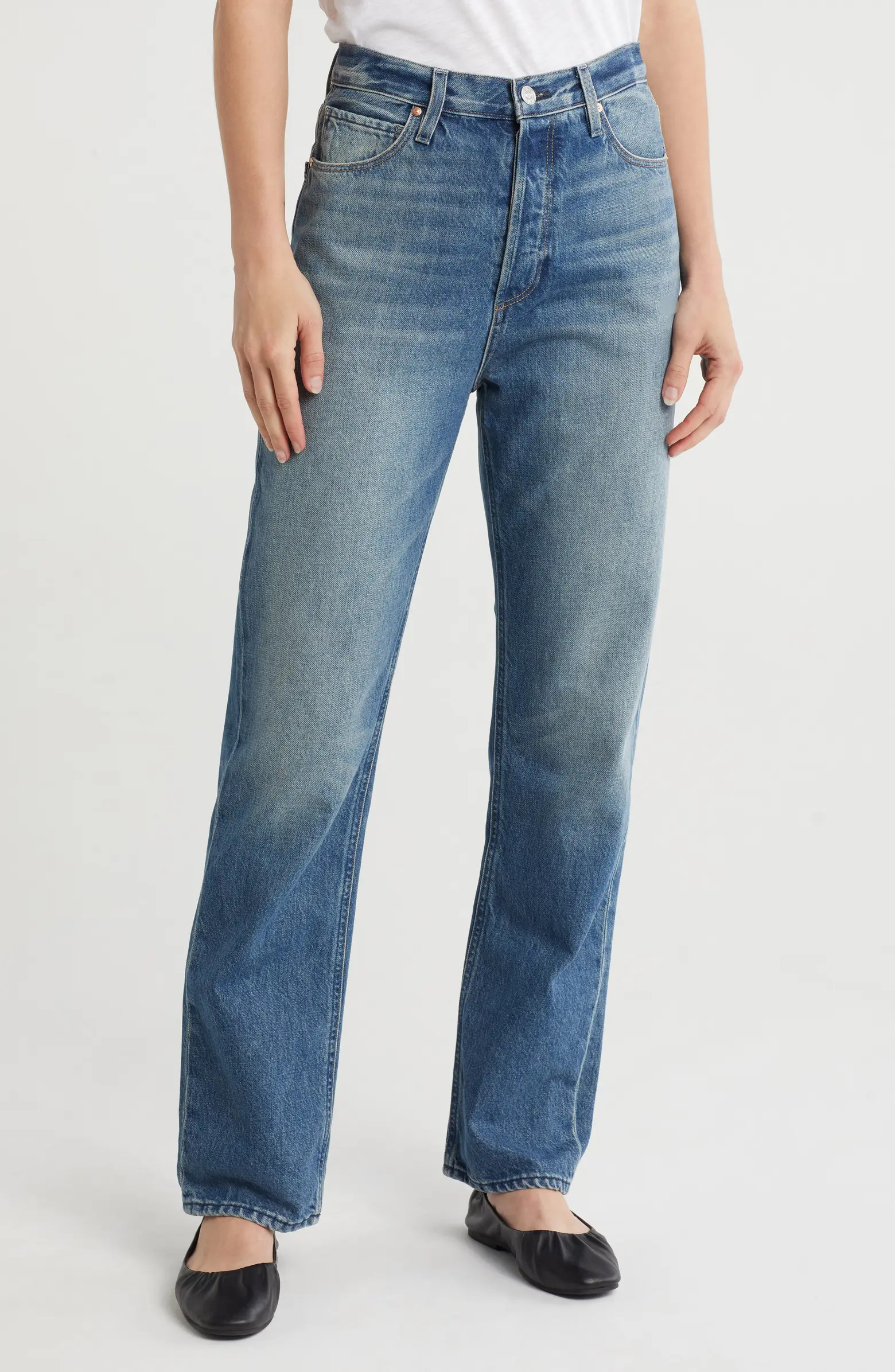 PAIGE Sawyer High Waist Straight Leg Jeans | Nordstromrack | Nordstrom Rack