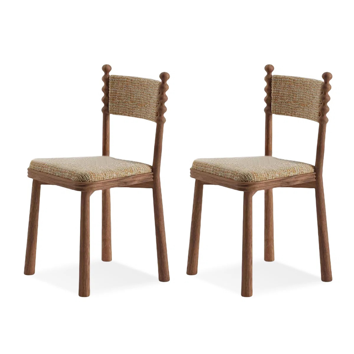 Decordreamss 17.32" Green Solid back side Chair(Set of 2) | Wayfair | Wayfair North America