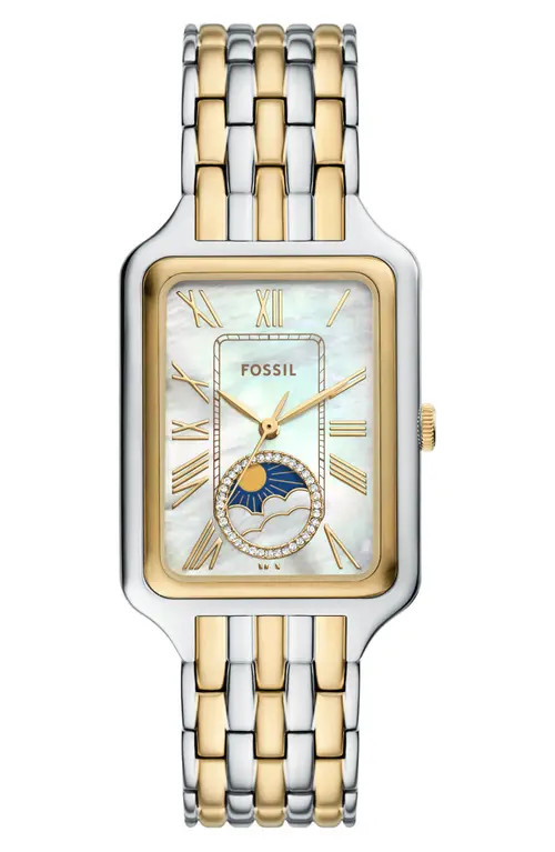 Fossil Raquel Bracelet Watch, 28mm x 45mm in Two Tone at Nordstrom | Nordstrom