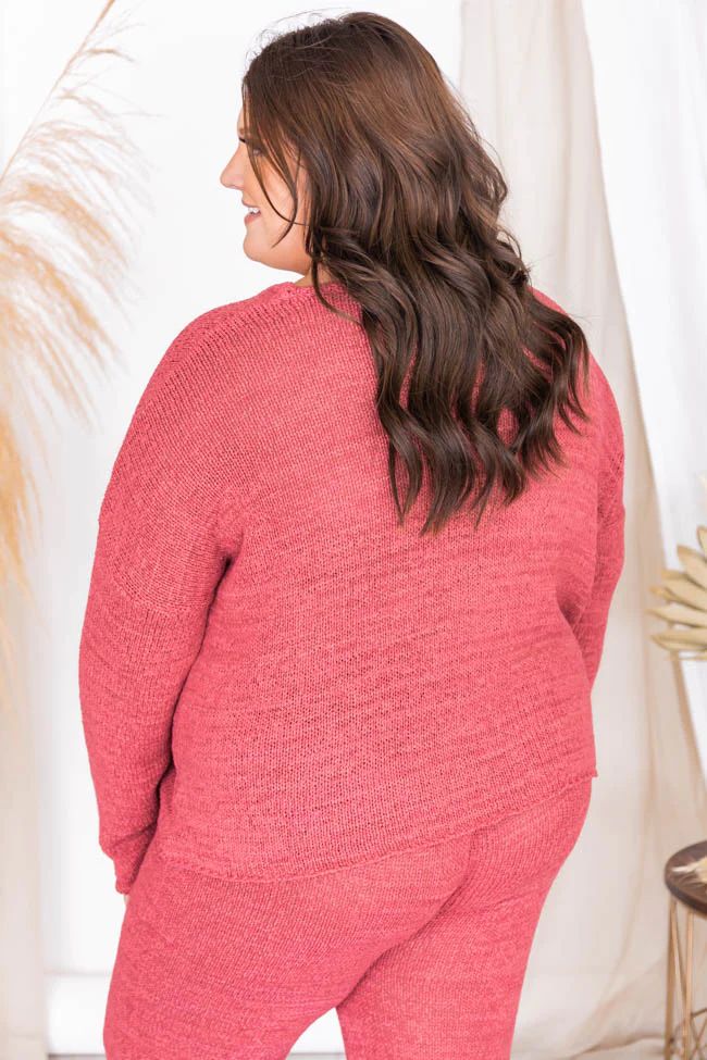 Wonder Often Berry Sweater | The Pink Lily Boutique
