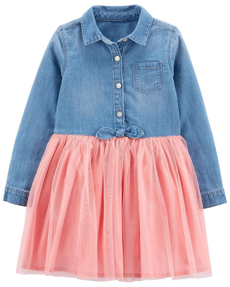 Denim & Tulle Dress | Carter's
