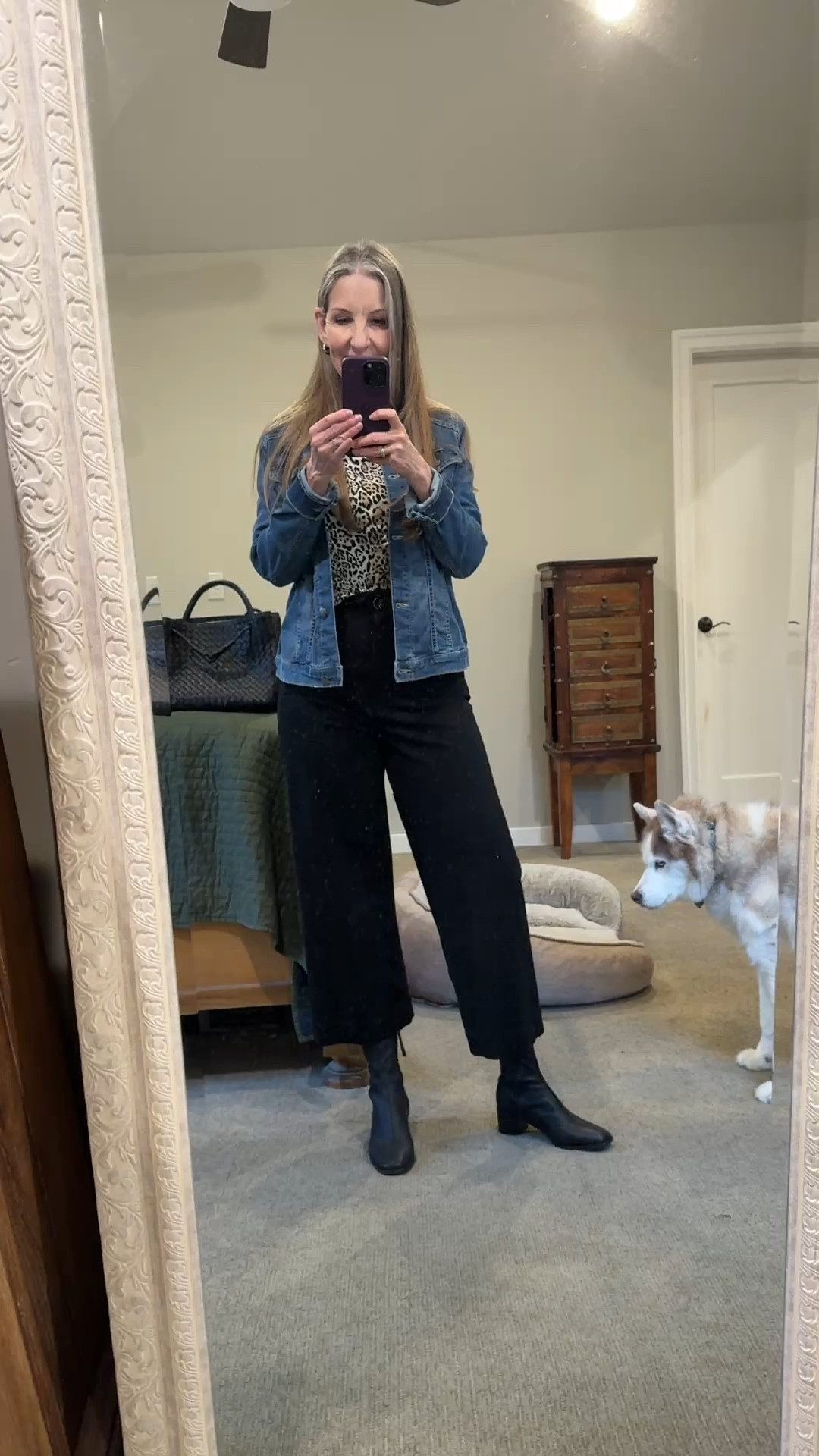 Teacher ootd, casual work look, work pants, denim jacket, comfortable boots. #teacherstyle #midsizestyle

#LTKdayinmylife #LTKMidsize #LTKOver40