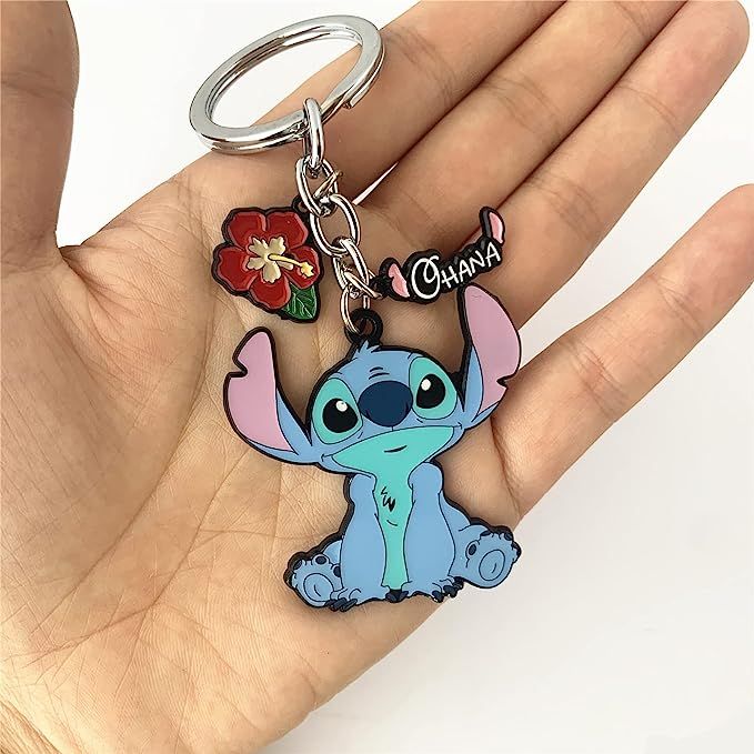 Stitch Keychain, Environmental Zinc Alloy Ohaha Key Chain, Anime Gifts Key Ring for Boys, Girls a... | Amazon (US)