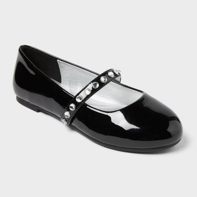 Kids' Brooke Ballet Flats - Cat & Jack™ Black 5: Slip-On, Arch Support, Round Toe | Target