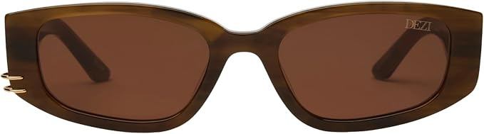 DEZI Women's Square Sunglasses with Asymmetrical Piercings-Cuffed | Amazon (US)