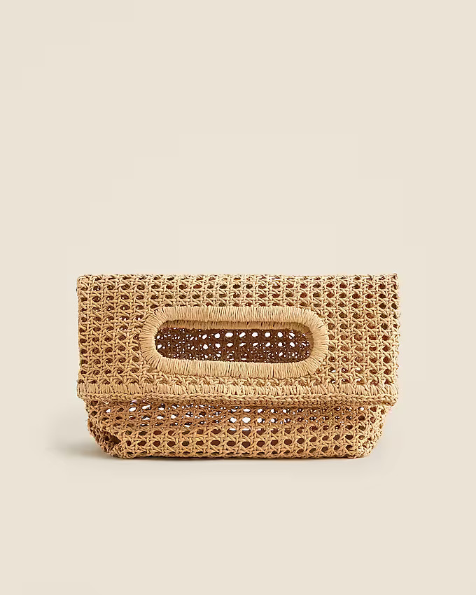 Open weave foldover clutch | J. Crew US