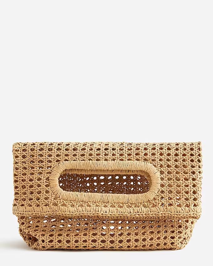 Open weave foldover clutch | J. Crew US