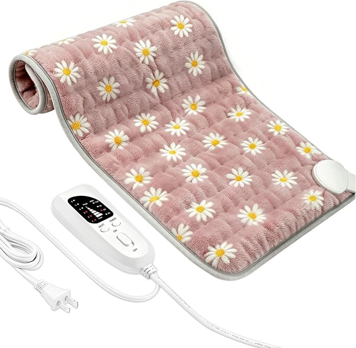 Electric Heating Pad with 6 Heat Settings, Auto Shut Off, Dry Electric Heating for Back Neck Knee... | Amazon (US)