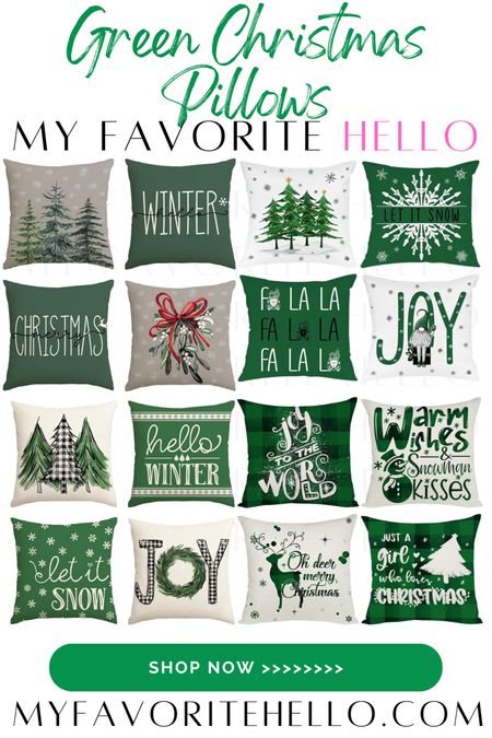 Green Christmas pillows, green Christmas decor, green Christmas pillow covers, green and white Christmas pillows, green Christmas decorations 

#LTKHoliday #LTKHolidaySale #LTKSeasonal