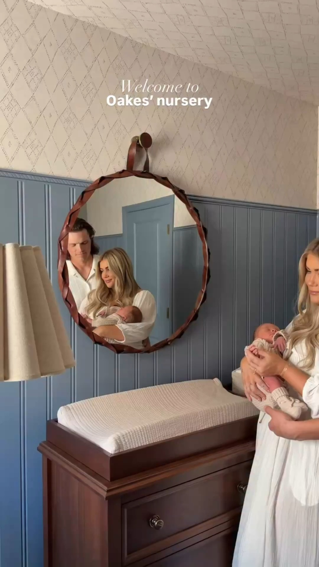 Oakes’ nursery 🤍 This room came together so naturally. Just slowly collecting pieces we loved and that felt like us! Antiques, childhood keepsakes, custom pieces from local artists, and the tons of finds from @potterybarnkids that we will have for years to come. it’s soft, calm, a little western, and filled with so many meaningful details for our guy.
