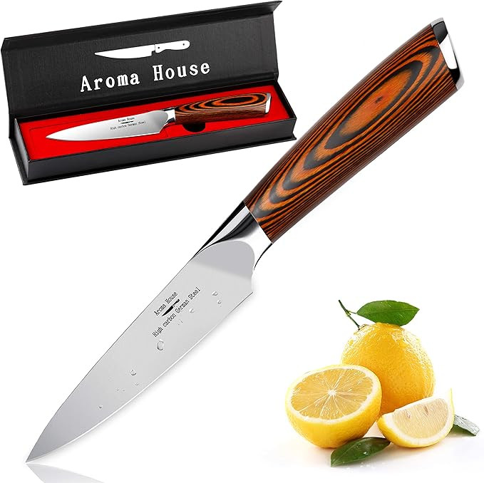 Paring Knife 4 inch - Paring Knives Best Small Kitchen Knife Fruit Knife,German High Carbon Stain... | Amazon (US)