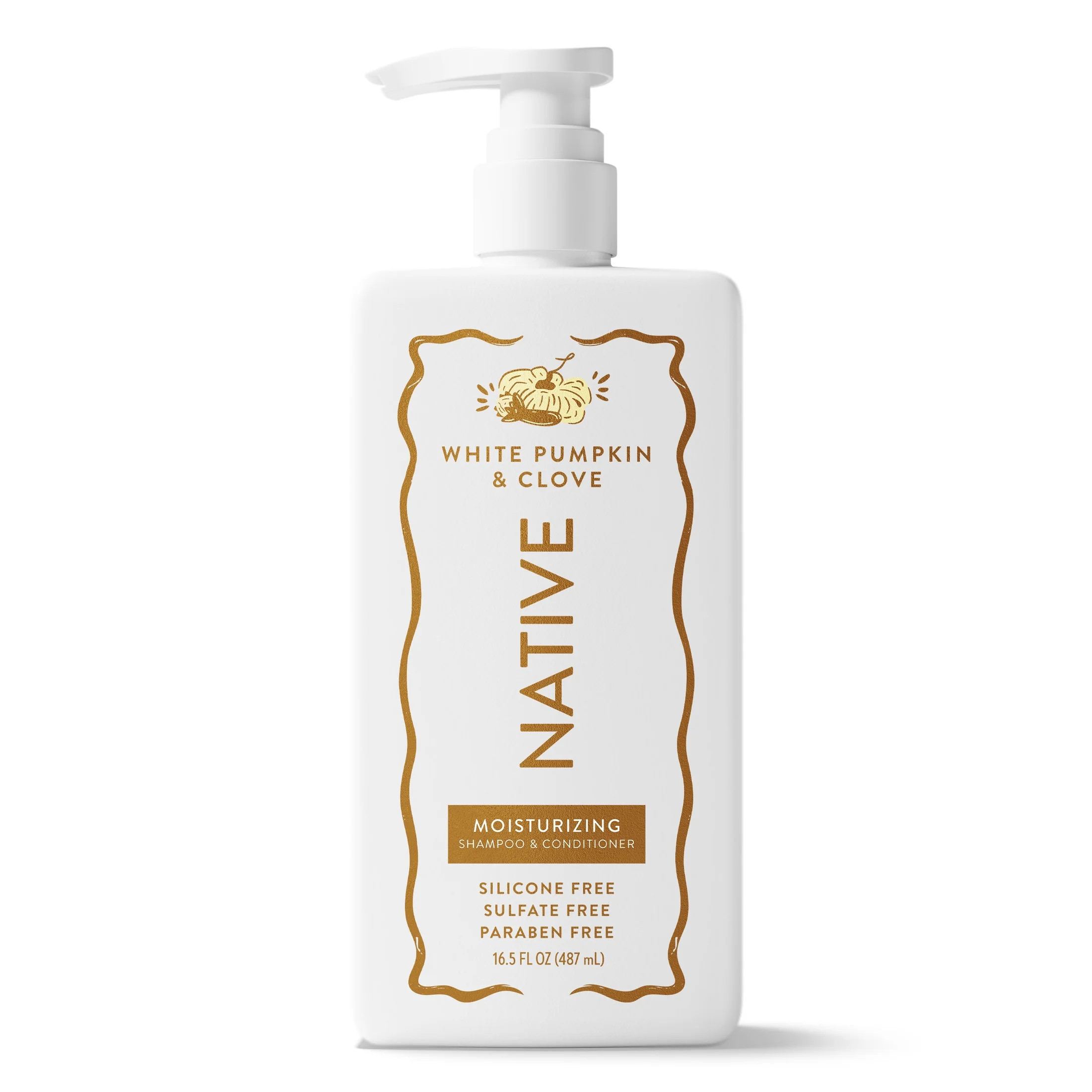 Native Silicone and Sulfate Free Moisturizing 2-in-1 Shampoo & Conditioner White Pumpkin & Clove 16.5 fl oz | Walmart (US)