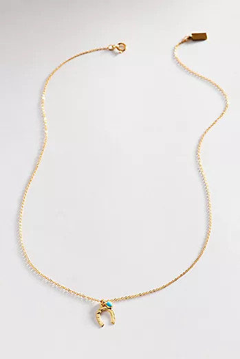 Bezel Crystal Pendant Ball Chain Necklace | Anthropologie (US)