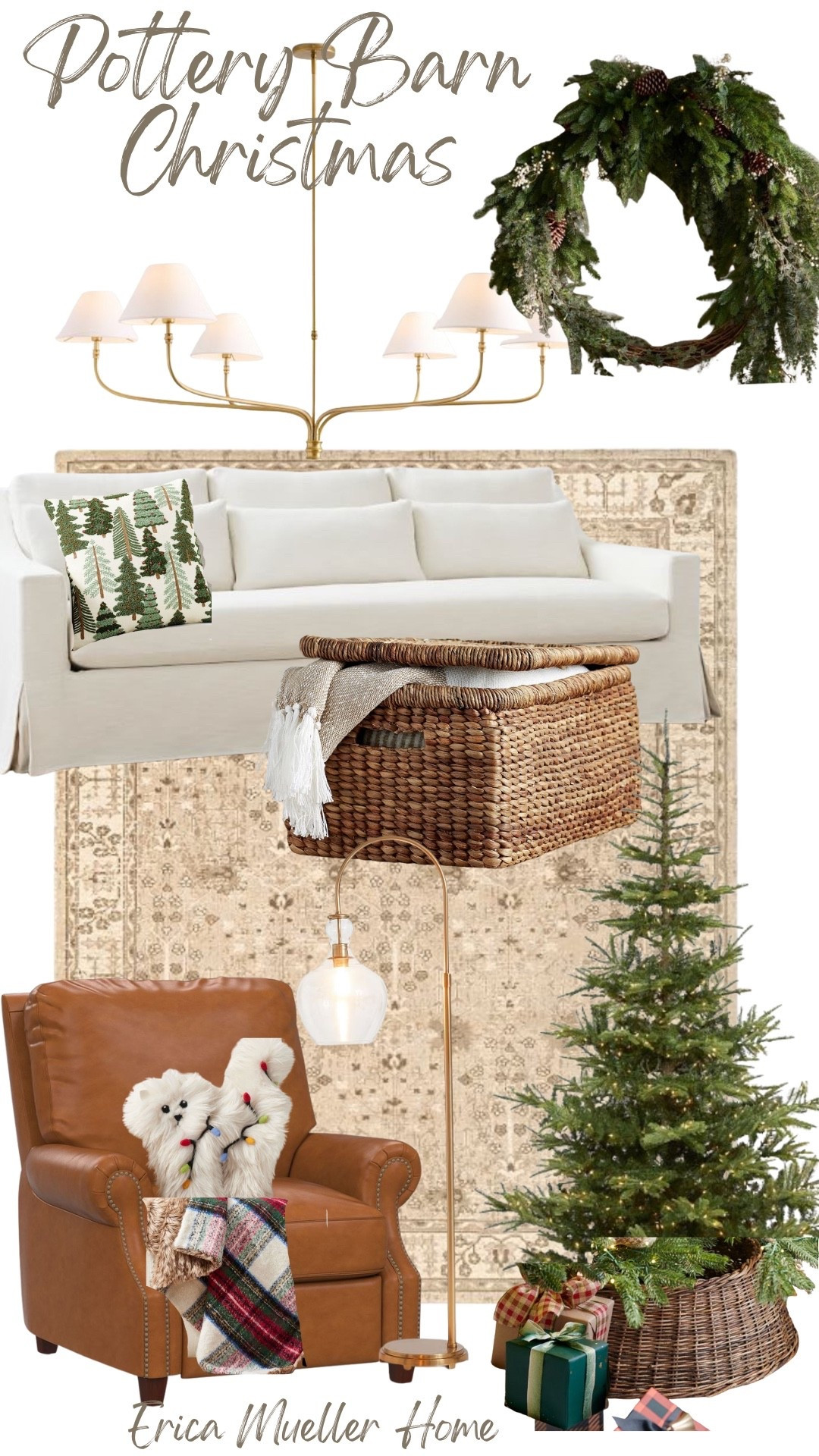 @potterybarn Christmas 🎄 LOVING the recliner! 

Home decor 
Pottery barn 
Christmas decor 

#LTKHoliday #LTKGiftGuide #LTKHome