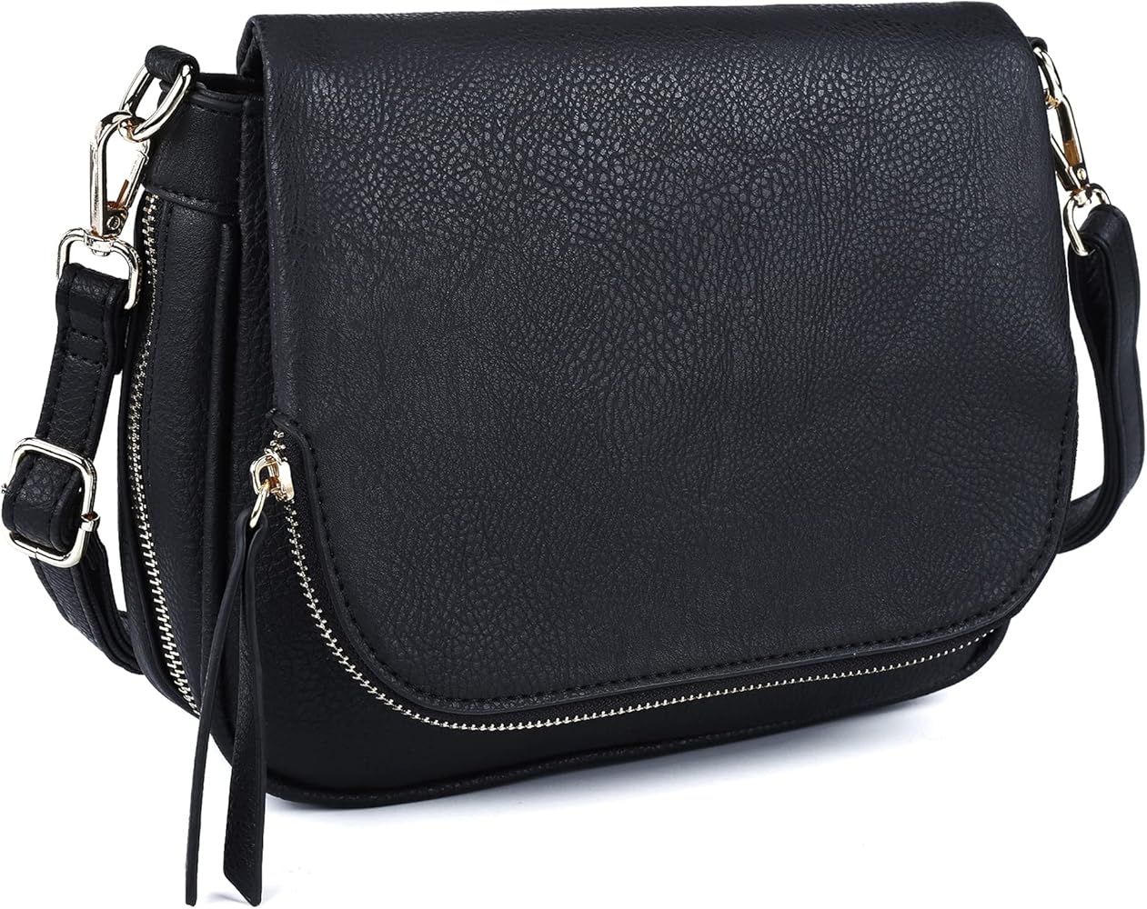 Crossbody Bags for Women Small Pu Leather Over the Shoulder Purses and Flap Cross Body Handbags w... | Amazon (US)